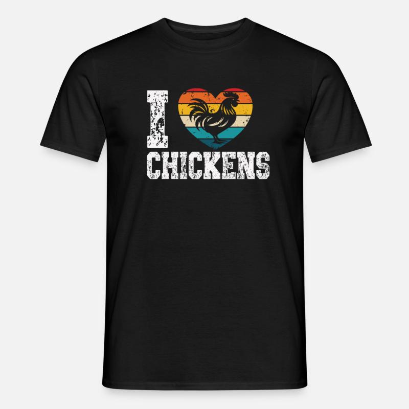 Ich mag Hühner - Männer T-Shirt - Schwarz