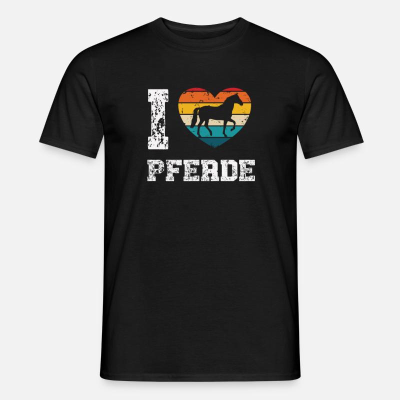 I like horses - Men's T-Shirt - black