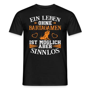 A life without bearded dragons - Men's T-Shirt - black - Front - AI Model Male 178 light (178cm)