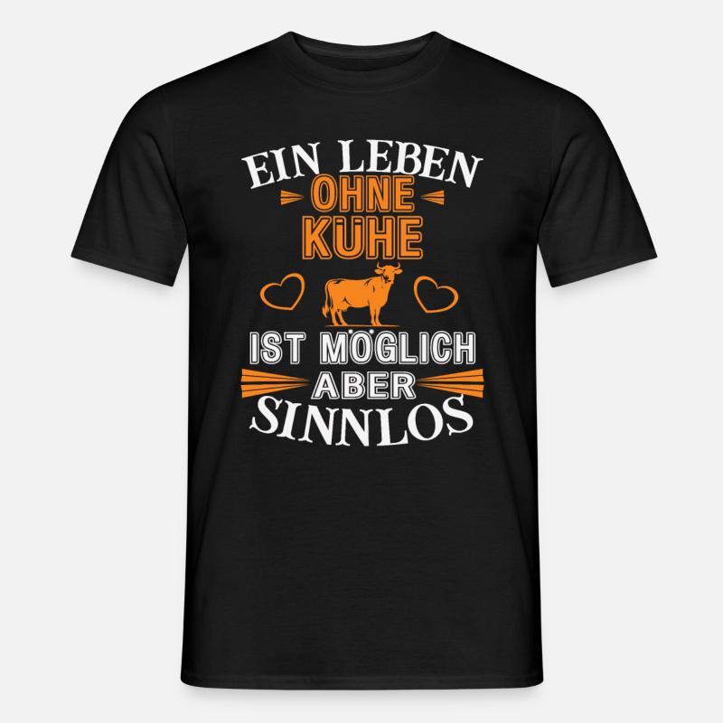 Ein Leben ohne Kühe - Männer T-Shirt - Schwarz