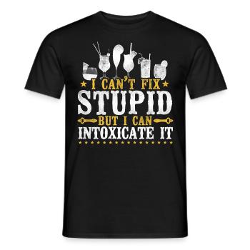 Bartender Mixologist I Can't Fix - Männer T-Shirt - Schwarz - Vorne - AI Model Male 178 light (178cm)