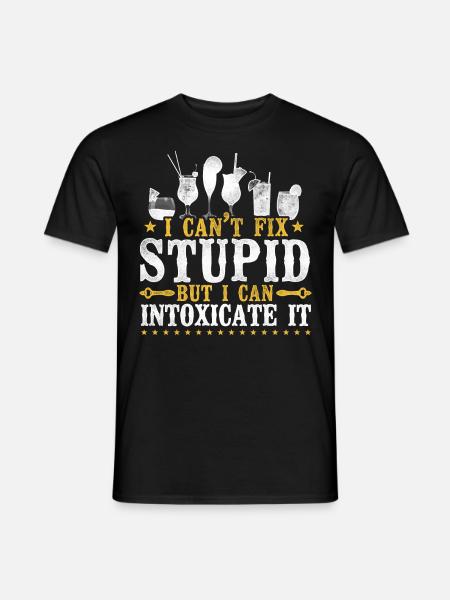 Bartender Mixologist I Can't Fix - Men's T-Shirt - black