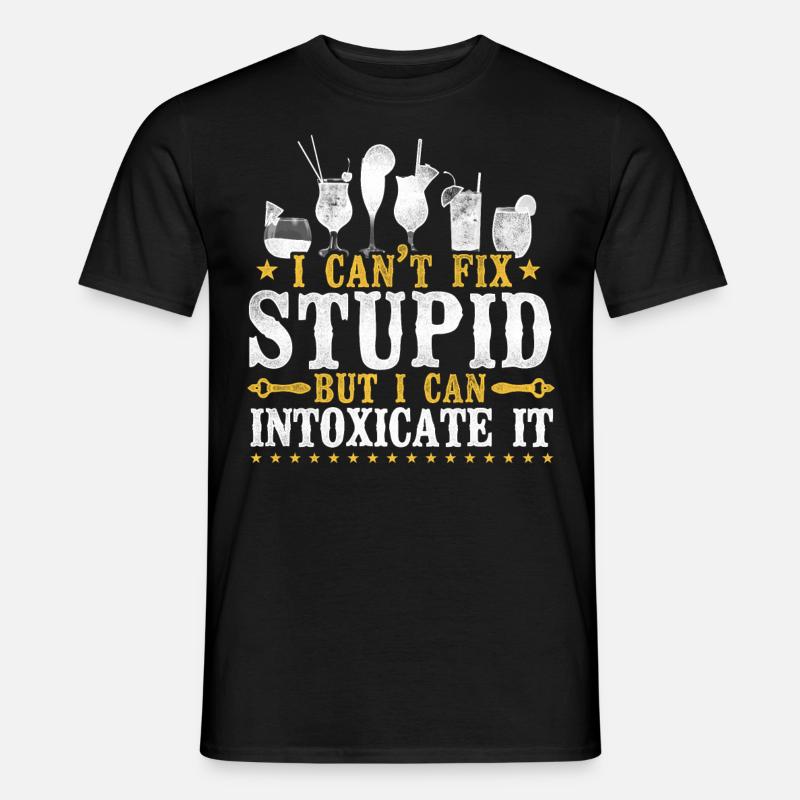 Bartender Mixologist I Can't Fix - Männer T-Shirt - Schwarz