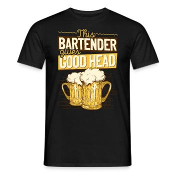 Bartender Mixologist This - Männer T-Shirt - Schwarz - Vorne - AI Model Male 178 light (178cm)