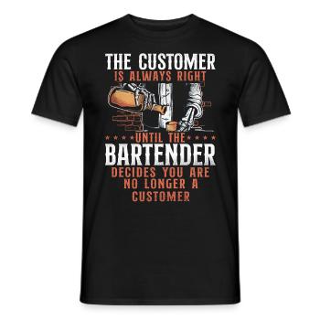 Barman Mixologue Le Client - T-shirt homme - noir - Devant - AI Model Male 178 light (178cm)