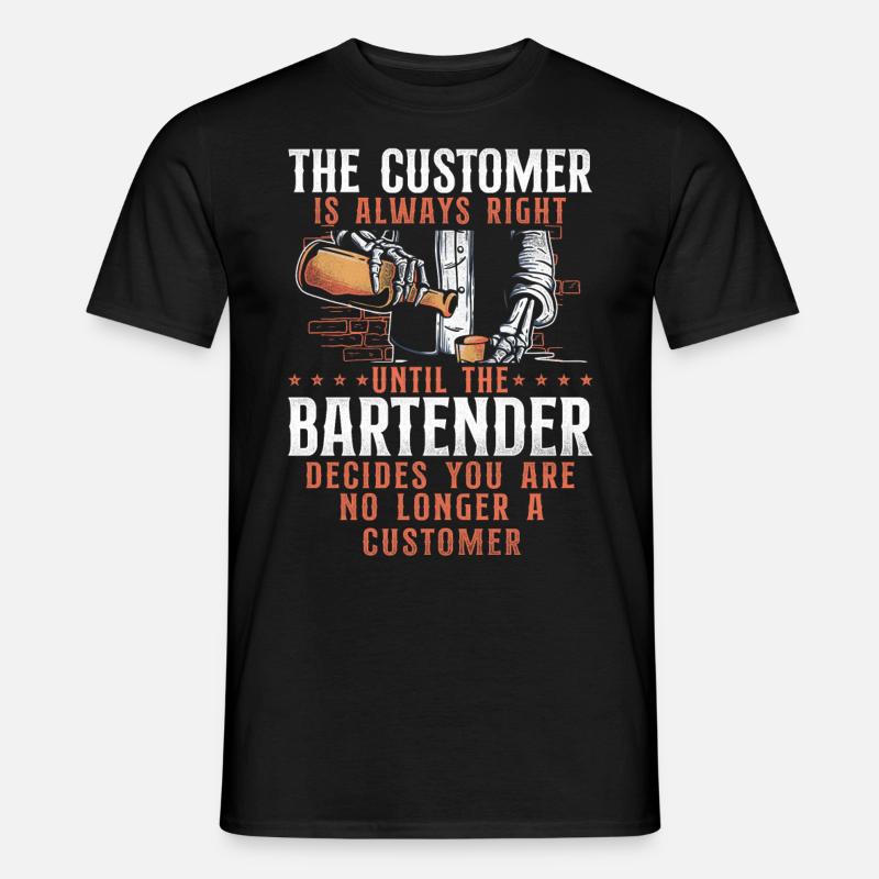 Bartender Mixologist The Customer - Männer T-Shirt - Schwarz