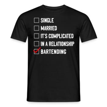 Bartender Mixologist Single - Männer T-Shirt - Schwarz - Vorne - AI Model Male 178 light (178cm)
