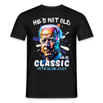 Il n’est pas vieux, c’est un classique. - T-shirt homme - noir - Devant - AI Model Male 178 light (178cm)