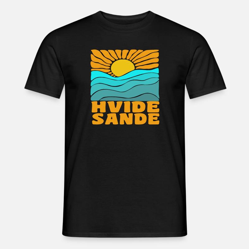 Hvide Sande Dänemark - Männer T-Shirt - Schwarz