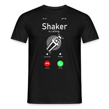 Barman Mixologue Affichage du téléphone - T-shirt homme - noir - Devant - AI Model Male 178 light (178cm)