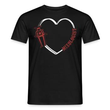 Bartender Mixologist Heart - Männer T-Shirt - Schwarz - Vorne - AI Model Male 178 light (178cm)