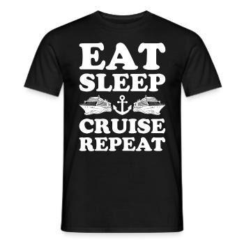 Croisière Crusader Bateau de croisière Cadeau - T-shirt homme - noir - Devant - AI Model Male 178 light (178cm)