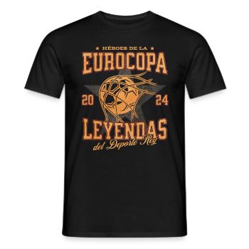 España Championship 2024 Women Men Flag Red - Men's T-Shirt - black - Front - AI Model Male 178 light (178cm)