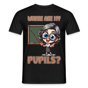 Where are my pupils? - Männer T-Shirt - Schwarz - Vorne - AI Model Male 178 light (178cm)