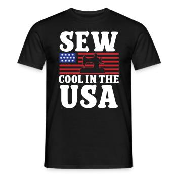 Tailor Sew Cool In The Usa Couturière Couture - T-shirt homme - noir - Devant - AI Model Male 178 light (178cm)