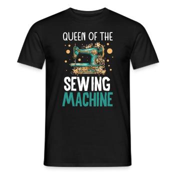 Tailleur Reine De La Machine À Coudre Couturière - T-shirt homme - noir - Devant - AI Model Male 178 light (178cm)