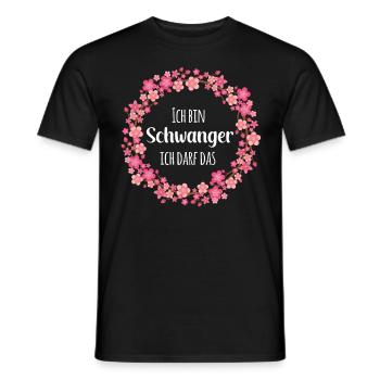 Future mother: AM PREGNANT, CAN DO THAT! Funny - Men's T-Shirt - black - Front - AI Model Male 178 light (178cm)
