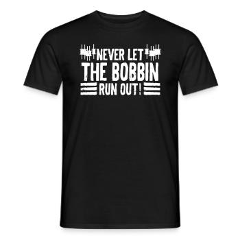 Tailor Never Let Bobbin Run Out Sewing Seamstress - Men's T-Shirt - black - Front - AI Model Male 178 light (178cm)