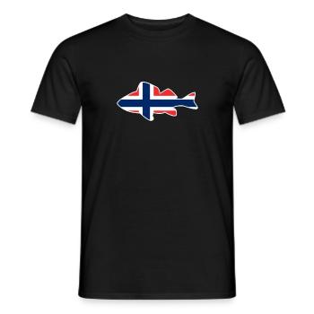 Montagne Nature Norvège Norvège Drapeau Scandinavie Norvège - T-shirt homme - noir - Devant - AI Model Male 178 light (178cm)