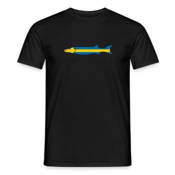 Sweden Fishing Fisherman Angler Gift Idea Tshirt - Men's T-Shirt - black - Front - AI Model Male 178 light (178cm)