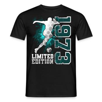 1973 Born Football Limited Edition Birthday - Men's T-Shirt - black - Front - AI Model Male 178 light (178cm)