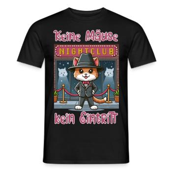 Keine Mäuse (Geld) - kein Eintritt - Männer T-Shirt - Schwarz - Vorne - AI Model Male 178 light (178cm)