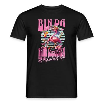 Flamingo 'I’m there can go' pour les célébrations - T-shirt homme - noir - Devant - AI Model Male 178 light (178cm)