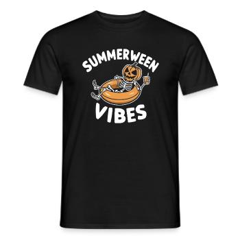 Summerween Vibes Skelett - Männer T-Shirt - Schwarz - Vorne - AI Model Male 178 light (178cm)