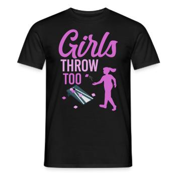Joueur de sac de haricots de l’équipe Cornhole - T-shirt homme - noir - Devant - AI Model Male 178 light (178cm)