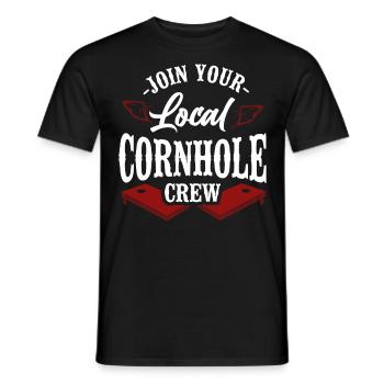Cornhole Team Bean Bag Player - Männer T-Shirt - Schwarz - Vorne - AI Model Male 178 light (178cm)