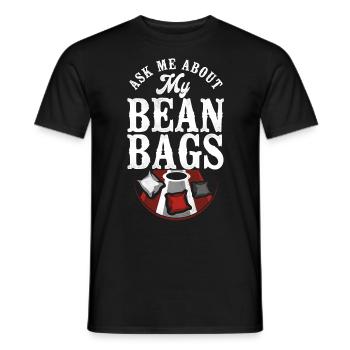 Joueur de sac de haricots de l’équipe Cornhole - T-shirt homme - noir - Devant - AI Model Male 178 light (178cm)