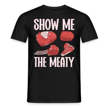 Boucherie, boucherie, boucherie, boucherie - T-shirt homme - noir - Devant - AI Model Male 178 light (178cm)