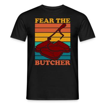 Boucherie, boucherie, boucherie, boucherie - T-shirt homme - noir - Devant - AI Model Male 178 light (178cm)