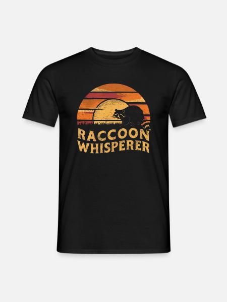 Raccoon Whisperer - Men's T-Shirt - black