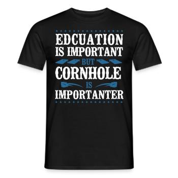Cornhole Team Bean Bag Player - Männer T-Shirt - Schwarz - Vorne - AI Model Male 178 light (178cm)