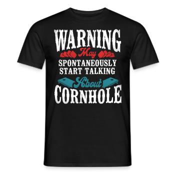 Cornhole Team Bean Bag Player - Männer T-Shirt - Schwarz - Vorne - AI Model Male 178 light (178cm)