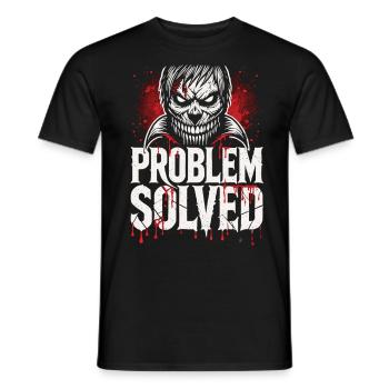 Bloody Solution - Problème résolu T-shirt d’Halloween - T-shirt homme - noir - Devant - AI Model Male 178 light (178cm)