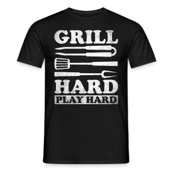 Grilling Barbecue Grill Party Grill Professional BBQ - Men's T-Shirt - black - Front - AI Model Male 178 light (178cm)