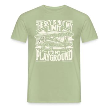 Pilot, Pilotin, Flugzeug, Flieger, Flugschule - Männer T-Shirt - Sage - Vorne - AI Model Male 178 light (178cm)
