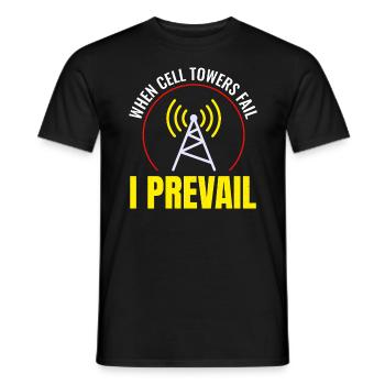 Opérateur radio amateur Fréquence des ondes radio - T-shirt homme - noir - Devant - AI Model Male 178 light (178cm)