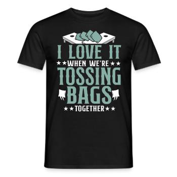 Cornhole Team Bean Bag Player - Männer T-Shirt - Schwarz - Vorne - AI Model Male 178 light (178cm)