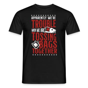 Cornhole Team Bean Bag Player - Männer T-Shirt - Schwarz - Vorne - AI Model Male 178 light (178cm)