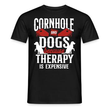 Cornhole Team Bean Bag Player - Männer T-Shirt - Schwarz - Vorne - AI Model Male 178 light (178cm)