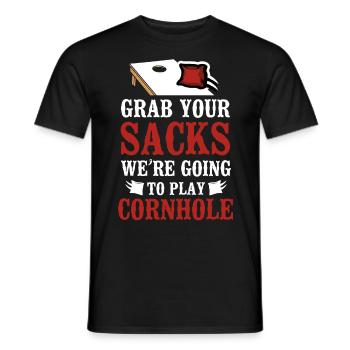 Cornhole Team Bean Bag Player - Männer T-Shirt - Schwarz - Vorne - AI Model Male 178 light (178cm)