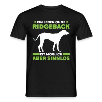 Ridgeback LA VIE SANS RIDGEBACK N’A AUCUN SENS - T-shirt homme - noir - Devant - AI Model Male 178 light (178cm)