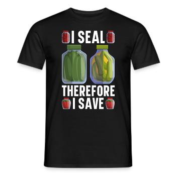 Konservieren Konservendosen Konserven Einmachen - Männer T-Shirt - Schwarz - Vorne - AI Model Male 178 light (178cm)