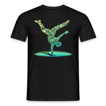 Breakdance, Breakdancer, Breakdancing, Hip Hop - T-shirt homme - noir - Devant - AI Model Male 178 light (178cm)