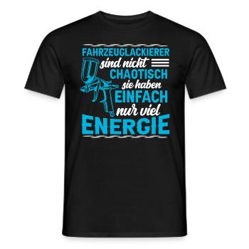 Vehicle painters are not chaotic painters - Men's T-Shirt - black - Front - AI Model Male 178 light (178cm)