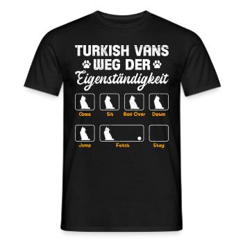 TURKISH VANS WEG DER EIGENSTÄNDIGKEIT Lustiges - Männer T-Shirt - Schwarz - Vorne - AI Model Male 178 light (178cm)