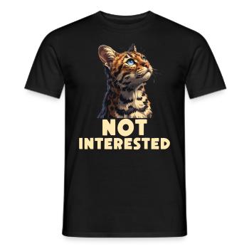 Propriétaire du Bengale Têtu Chat du Bengale NON INTÉRESSÉ - T-shirt homme - noir - Devant - AI Model Male 178 light (178cm)